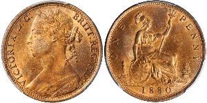 1 Пенни Соединённое королевство Великобритании и Ирландии (1801-1922) Медь Виктория (1819 - 1901)