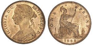 1 Пенни Соединённое королевство Великобритании и Ирландии (1801-1922) Медь Виктория (1819 - 1901)