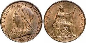 1 Пенни Соединённое королевство Великобритании и Ирландии (1801-1922) Медь Виктория (1819 - 1901)