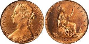 1 Пенни Соединённое королевство Великобритании и Ирландии (1801-1922) Медь Виктория (1819 - 1901)