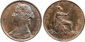 1 Пенни Соединённое королевство Великобритании и Ирландии (1801-1922) Медь Виктория (1819 - 1901)