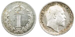 1 Пенни Великобритания  Серебро Эдуард VII (1841-1910)