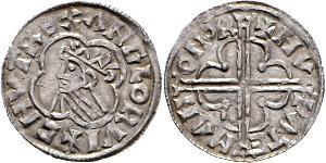 1 Пенни Королевство Англия (927-1649,1660-1707) Серебро Cnut (985 -1035)