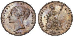 1 Пені Сполучене королівство Великобританії та Ірландії (1801-1922)  Вікторія (1819 - 1901)