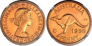 1 Пені Австралія (1939 - ) Бронза Єлизавета II (1926-2022)