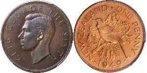 1 Пені Нова Зеландія Бронза Георг VI (1895-1952)