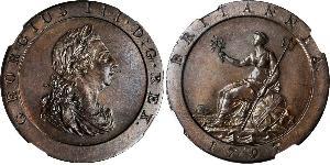 1 Пені Королівство Великобританія (1707-1801) Мідь Георг III (1738-1820)