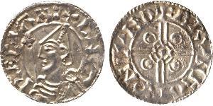 1 Пені Королівство Англія (927-1649,1660-1707) Срібло Cnut (985 -1035)