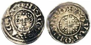 1 Пені Королівство Англія (927-1649,1660-1707) Срібло Генріх II (1133 - 1189)