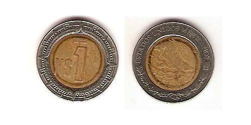 1 Песо Мексиканські Сполучені Штати (1867 - ) Біметал 