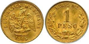 1 Песо Соединённые Штаты Мексики (1867 - ) Золото 