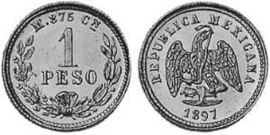 1 Песо Соединённые Штаты Мексики (1867 - ) Золото 