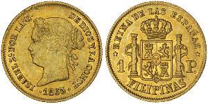 1 Песо Филиппины Золото Isabella II of Spain (1830- 1904)