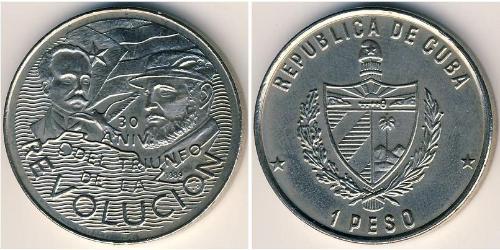 1 Песо Cuba (1898 - ) Нікель/Мідь 