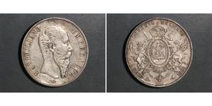 1 Песо Вторая Мексиканская империя (1864 - 1867) Серебро Maximilian I of Mexico (1832 - 1867)