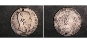 1 Песо Вторая Мексиканская империя (1864 - 1867) Серебро Maximilian I of Mexico (1832 - 1867)