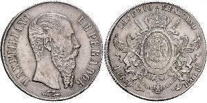 1 Песо Вторая Мексиканская империя (1864 - 1867) Серебро Maximilian I of Mexico (1832 - 1867)