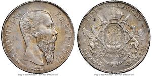 1 Песо Вторая Мексиканская империя (1864 - 1867) Серебро Maximilian I of Mexico (1832 - 1867)