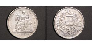 1 Песо Республика Гватемала (1838 - ) Серебро 