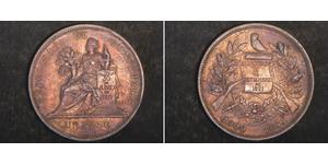 1 Песо Республика Гватемала (1838 - ) Серебро 