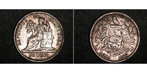 1 Песо Республика Гватемала (1838 - ) Серебро 