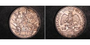 1 Песо Соединённые Штаты Мексики (1867 - ) Серебро 