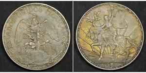 1 Песо Соединённые Штаты Мексики (1867 - ) Серебро 