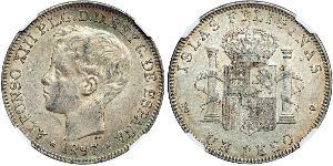 1 Песо Филиппины Серебро Alfonso XIII of Spain (1886 - 1941)