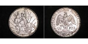 1 Песо Мексиканські Сполучені Штати (1867 - ) Срібло 
