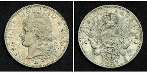 1 Песо Республіка Аргентина (1861 - ) Срібло 
