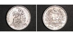 1 Песо Республіка Ґватемала (1838 - ) Срібло 