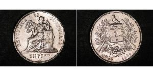 1 Песо Республіка Ґватемала (1838 - ) Срібло 