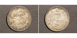 1 Песо Республіка Ґватемала (1838 - ) Срібло 