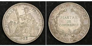 1 Пиастр Французский Индокитай (1887-1954) Серебро 