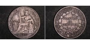 1 Пиастр Французский Индокитай (1887-1954) Серебро 