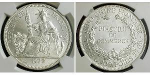 1 Пиастр Французский Индокитай (1887-1954) Серебро 