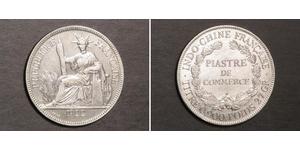 1 Пиастр Французский Индокитай (1887-1954) Серебро 