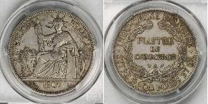 1 Пиастр Французский Индокитай (1887-1954) Серебро 