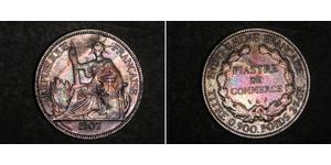 1 Пиастр Французский Индокитай (1887-1954) Серебро 