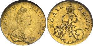 1 Полтина / 1/2 Рубль Российская империя (1720-1917) Золото Екатерина II (1729-1796)