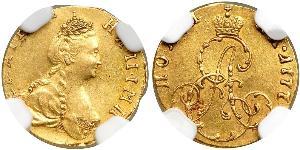 1 Полтина / 1/2 Рубль Российская империя (1720-1917) Золото Екатерина II (1729-1796)