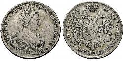 1 Poltina Impero russo (1720-1917) Argento Caterina I (1684-1727)