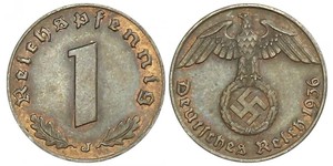 1 Пфенниг Третий рейх (1933-1945) Бронза 