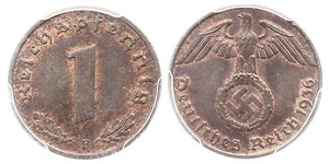 1 Пфенниг Третий рейх (1933-1945) Бронза 