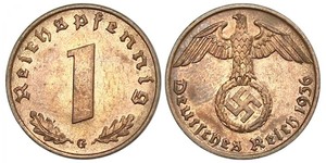 1 Пфенниг Третий рейх (1933-1945) Бронза 