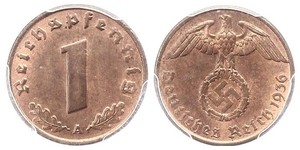 1 Пфенниг Третий рейх (1933-1945) Бронза 