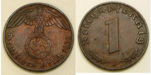 1 Пфенниг Третий рейх (1933-1945) Бронза 