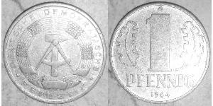 1 Пфеніг Німецька Демократична Республіка (1949-1990) Алюміній 