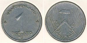 1 Пфеніг Німецька Демократична Республіка (1949-1990) Алюміній 