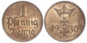 1 Пфеніг Gdansk (1920-1939) Бронза 